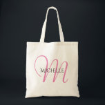 Budget Tote Bags Initial Letter Monogram Template<br><div class="desc">Modern Minimalist Initial Letter Monogram Elegant Modern Template Shopping Gift Budget Tote Bag.</div>
