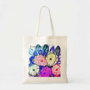 Budget Tote Green and Orange Rosas, Bag