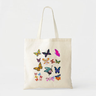 Budget tote handbag butterfly