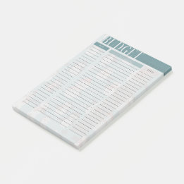 Budget Tracker Overview Snowman Post it notes