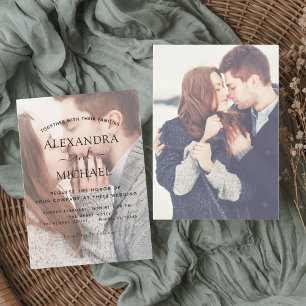 Budget Transparent Photo Wedding Invitations