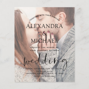 Budget Transparent Photo Wedding Invitations Flyer