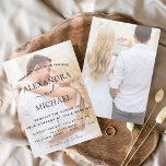 Budget Transparent Photo Wedding Invitations Flyer<br><div class="desc">Budget Transparency covering custom and personalized photo on the front and back of elegant and modern Wedding Invitations - includes beautiful and elegant script typography for the special Wedding day celebration.</div>