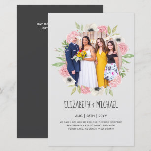 Budget Trending PHOTO Wedding Reception Invites