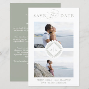 Budget Trendy Initials Chic Ornament Wedding