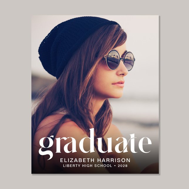 Budget Trendy Type Graduation Photo Announcement (Creator Uploaded)