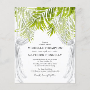 Budget Tropical Beach Wedding Invitation