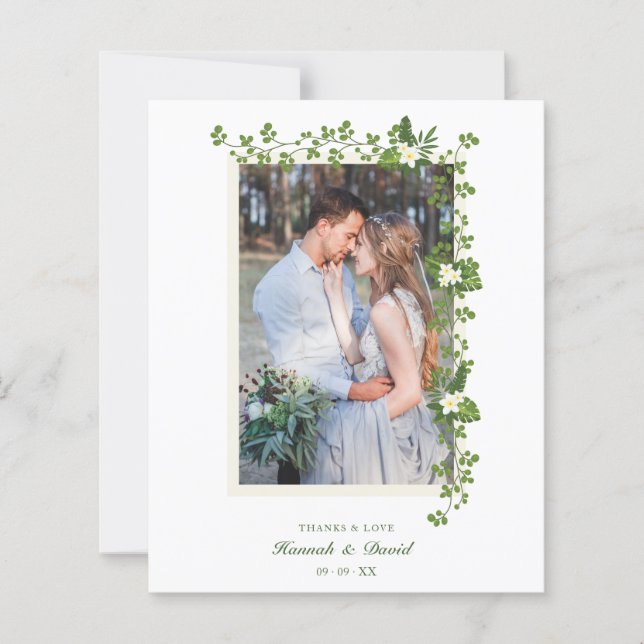 Budget Tropical Branches & White Flowers Wedding (Front)