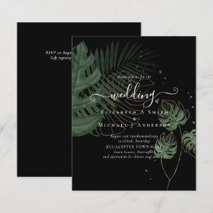 BUDGET  Tropical Island Palm Leaves Beach Wedding
