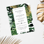 Budget Tropical Palm Leaf Gold 1B Wedding Flyer<br><div class="desc">No envelopes, flyer version. Save money on formal invitations with this flyer invitation. Get your guests ready for the amazing wedding with this Tropical Palm Leaf Gold wedding invitation. Want this design on a larger card stock paper? Check out our Tropical Palm Leaf collection for cards and more wedding stationery....</div>