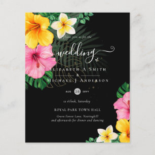 BUDGET Tropical Paradise Beach Wedding Florals Flyer