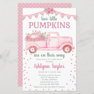 Budget Twins Pink Little Pumpkin Baby Shower