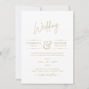 BUDGET Typography Colorways Wedding Invitation