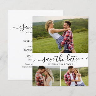 Budget Typography Photo Wedding Save The Date Card