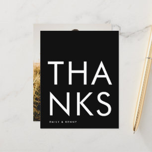 Budget Ultra Modern Big Monogram Thank You