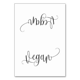 Budget Vegan Table Tent card