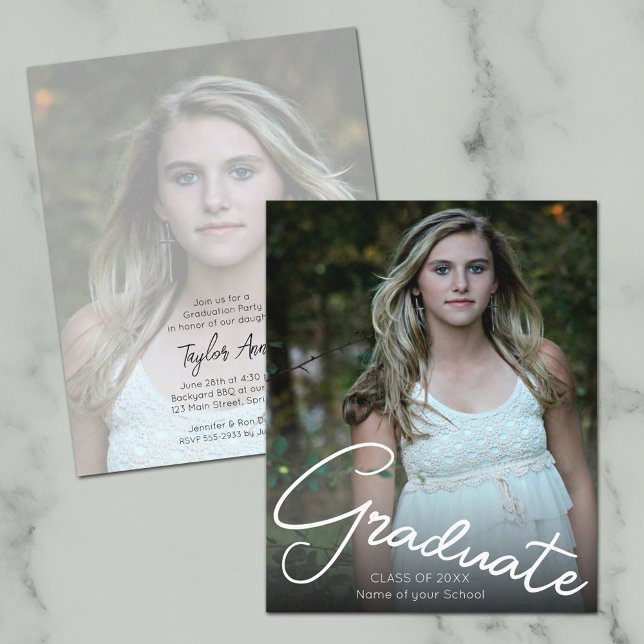 Budget Vertical Photo Graduation Invitations (Creator Uploaded)