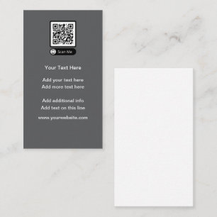Budget Vertical QR Code Business Cards