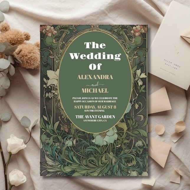 Budget Vintage Floral Art Nouveau Wedding Flyer (Creator Uploaded)