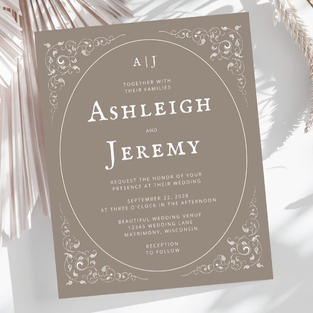 Budget Vintage Foliage Taupe Wedding (Creator Uploaded)