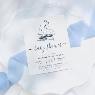 Budget Vintage Navy Ship Nautical Baby Shower