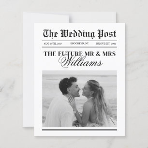Budget Vintage Newspaper Wedding Save The Date