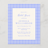 Budget Vintage Periwinkle Plaid Bridal Shower
