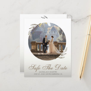 Budget Vintage Photo Floral Elegant Invitation