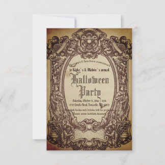 Budget Vintage Victorian Gothic Wicked Halloween Invitation