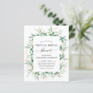 Budget Virtual Bridal Shower Botanical Greenery