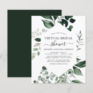 Budget Virtual Bridal Shower Greenery