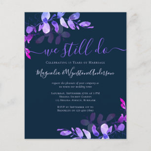 BUDGET Vow Renewal Invitation   Purple Eucalyptus