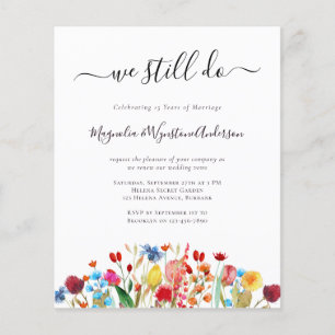 BUDGET Vow Renewal Invitation   Wildflowers