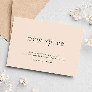 BUDGET Warm Earthy New Place New Space Moving Card