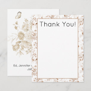 Budget, Watercolor Boho Baby Shower Thank You Card
