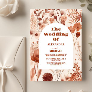 Budget  Watercolor  Burgundy Wildflowers Wedding