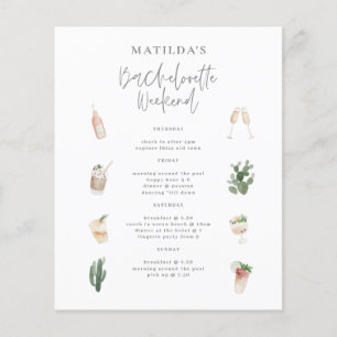 budget watercolor drinks bachelorette weekend 