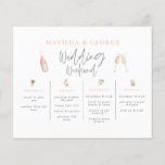 budget Watercolor drinks wedding weekend itinerary Flyer<br><div class="desc">budget watercolor drinks wedding weekend itinerary. Watercolor champagne drink fun modern illustrations. Part of a matching collection.</div>