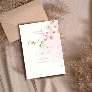 budget watercolor elegant unique botanical wedding flyer