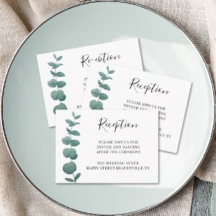 Budget Watercolor Eucalyptus Wedding Enclosure   Business Card