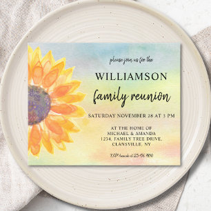 Budget Watercolor Family Reunion Invitation
