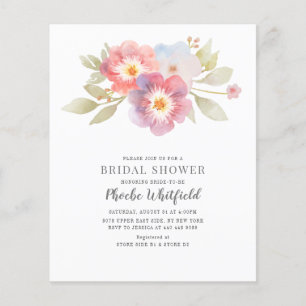 Budget Watercolor Floral Bridal Shower Botanical