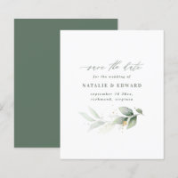 budget Watercolor foliage wedding save the date