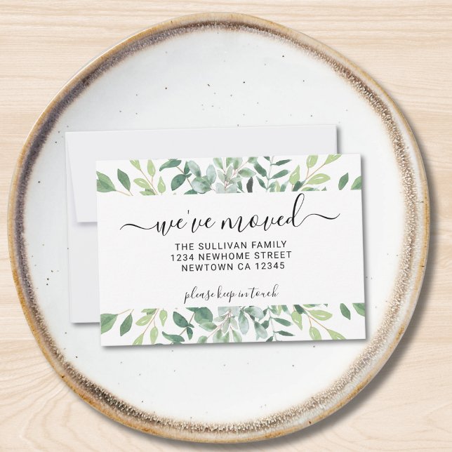 Budget Watercolor Foliage We've Moved Announcement (Creator Uploaded)