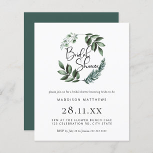 Budget Watercolor Greenery Wreath Bridal Shower