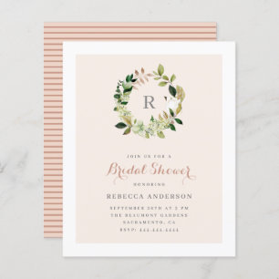 Budget Watercolor Greenery Wreath Bridal Shower