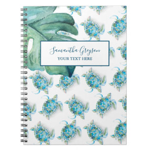 Budget Watercolor Sea Turtle Back To School Notebook