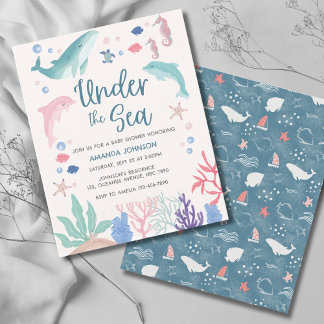 Budget Watercolor Under the Sea Baby Girl Shower 