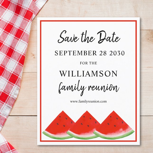 Budget Watermelon Family Reunion Save The Date  (Creator Uploaded)