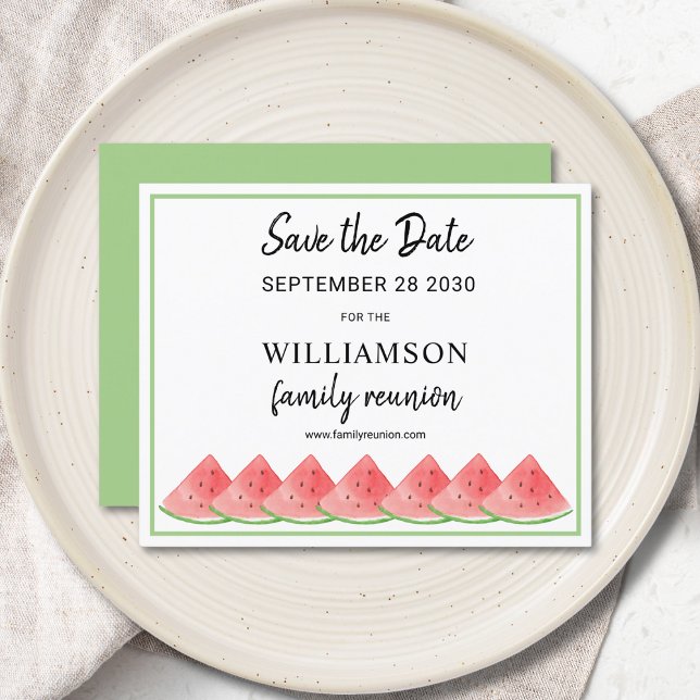 Budget Watermelon Family Reunion Save The Date (Creator Uploaded)
